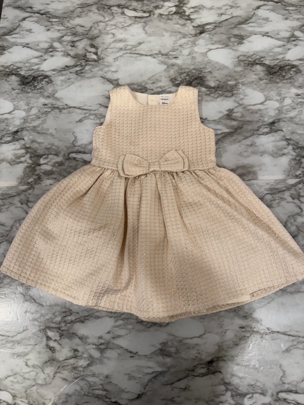 Carter’s Metallic Cream Dress